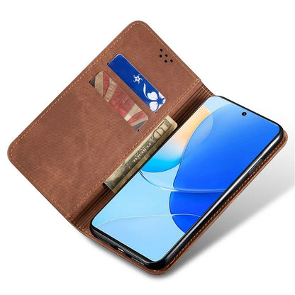 For Huawei nova 11 SE Case Jeans Cloth Texture Wallet Phone Leather Cover