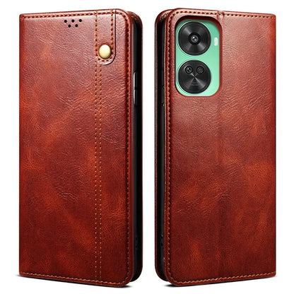 For Huawei nova 11 SE Case Stand Wallet Waxy Crazy Horse Texture Leather Cover