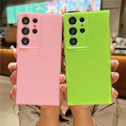 For Samsung Galaxy S24 Ultra Case Precise Lens Protection Glitter TPU Phone Cover