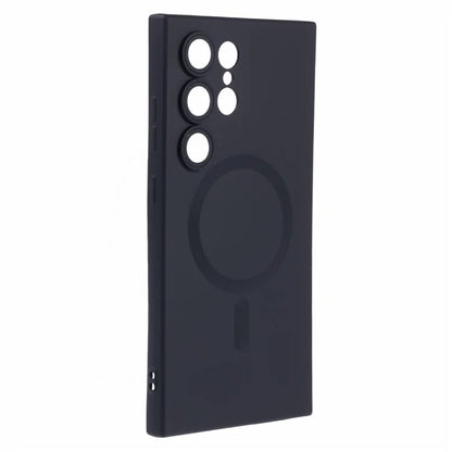 For Samsung Galaxy S24 Ultra Case Lens Protection Liquid Silicone Cover Compatible with MagSafe
