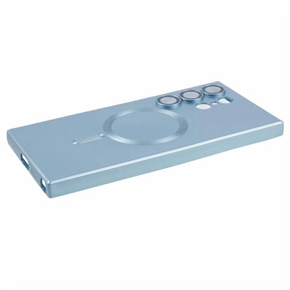 For Samsung Galaxy S24 Ultra Case Lens Protection Liquid Silicone Cover Compatible with MagSafe
