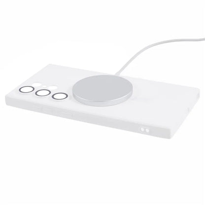 For Samsung Galaxy S24 Ultra Case Lens Protection Liquid Silicone Cover Compatible with MagSafe