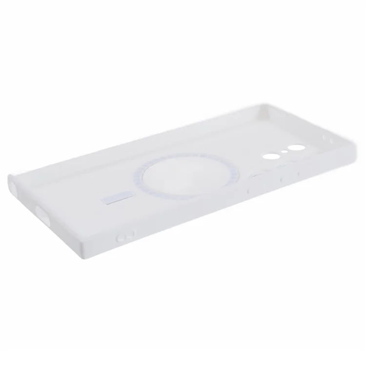 For Samsung Galaxy S24 Ultra Case Lens Protection Liquid Silicone Cover Compatible with MagSafe