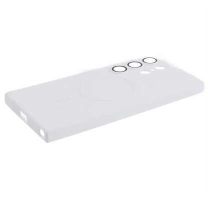For Samsung Galaxy S24 Ultra Case Lens Protection Liquid Silicone Cover Compatible with MagSafe
