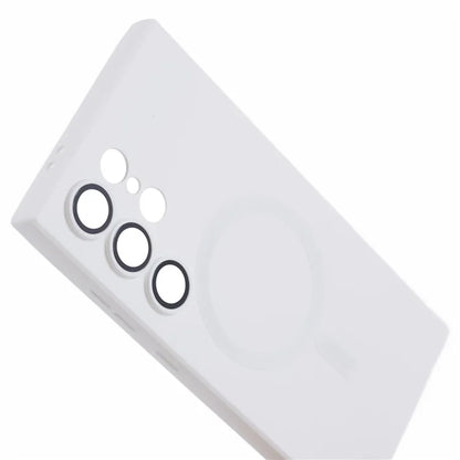 For Samsung Galaxy S24 Ultra Case Lens Protection Liquid Silicone Cover Compatible with MagSafe