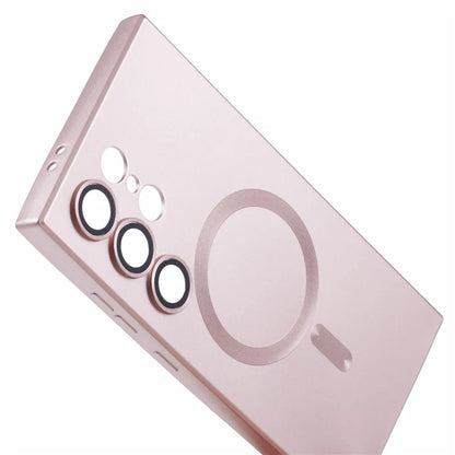 For Samsung Galaxy S24 Ultra Case Lens Protection Liquid Silicone Cover Compatible with MagSafe