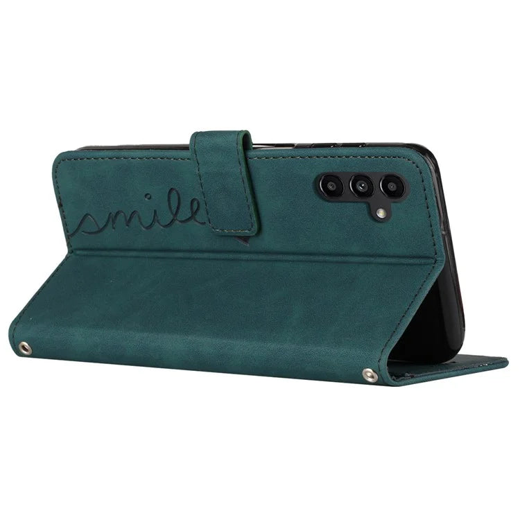 Skin-Touch Phone Case for Samsung Galaxy A15 5G Stand PU Leather Phone Cover Wallet
