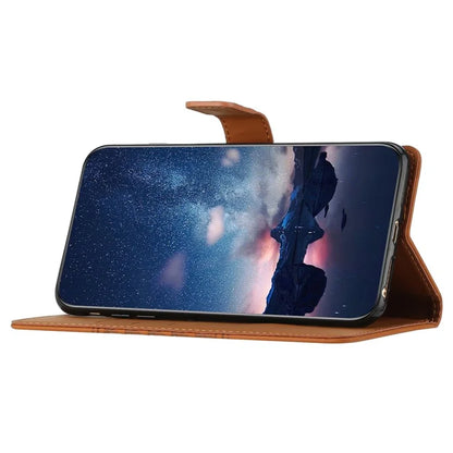 For Samsung Galaxy S24 Case Imprinted Rhombus Wallet Phone Cover
