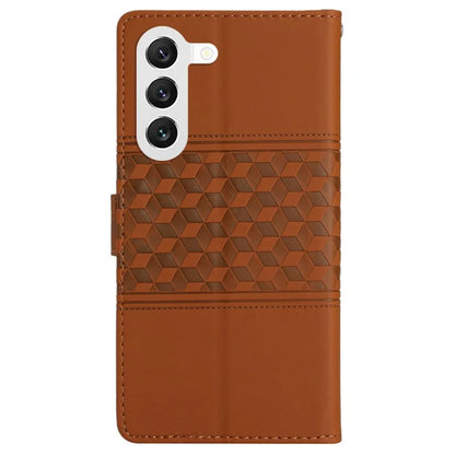 For Samsung Galaxy S24 Case Imprinted Rhombus Wallet Phone Cover