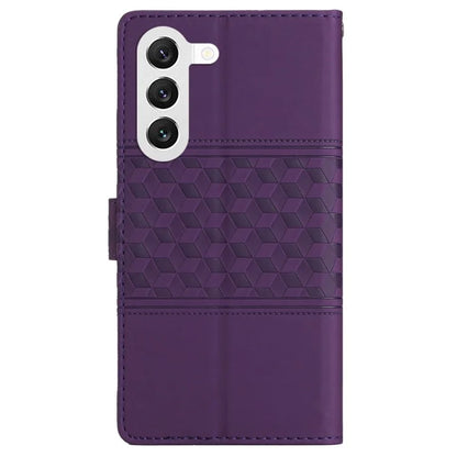 For Samsung Galaxy S24 Case Imprinted Rhombus Wallet Phone Cover