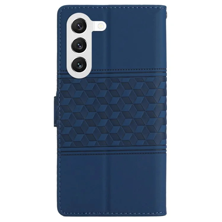 For Samsung Galaxy S24 Case Imprinted Rhombus Wallet Phone Cover