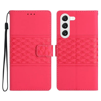 For Samsung Galaxy S24 Case Imprinted Rhombus Wallet Phone Cover