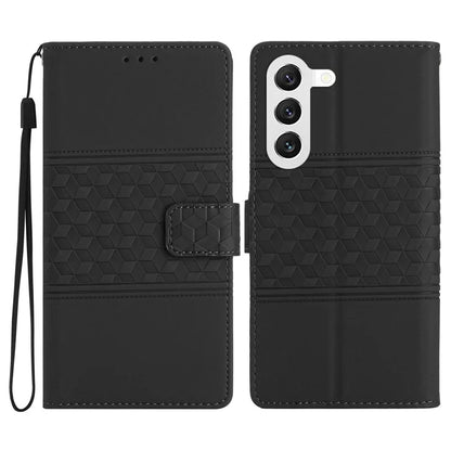 For Samsung Galaxy S24 Case Imprinted Rhombus Wallet Phone Cover