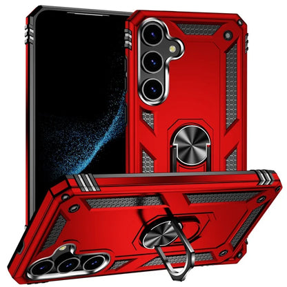 For Samsung Galaxy S24+ Case TPU+PC Phone Cover with Ring Kickstand