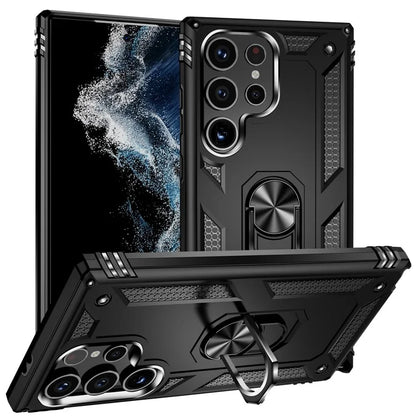 For Samsung Galaxy S24 Ultra Case TPU+PC Ring Kickstand Phone Back Shell