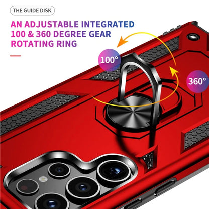 For Samsung Galaxy S24 Ultra Case TPU+PC Ring Kickstand Phone Back Shell