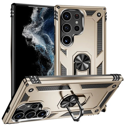 For Samsung Galaxy S24 Ultra Case TPU+PC Ring Kickstand Phone Back Shell