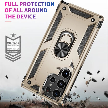 For Samsung Galaxy S24 Ultra Case TPU+PC Ring Kickstand Phone Back Shell