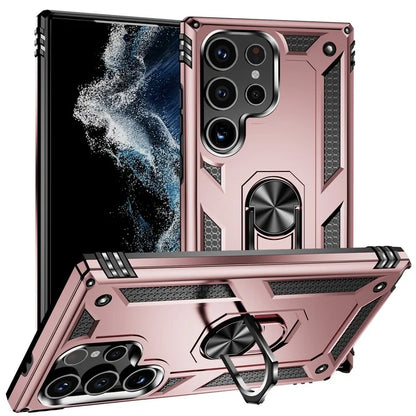 For Samsung Galaxy S24 Ultra Case TPU+PC Ring Kickstand Phone Back Shell