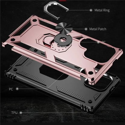 For Samsung Galaxy S24 Ultra Case TPU+PC Ring Kickstand Phone Back Shell