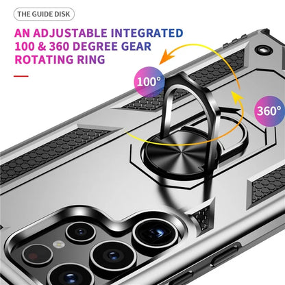 For Samsung Galaxy S24 Ultra Case TPU+PC Ring Kickstand Phone Back Shell