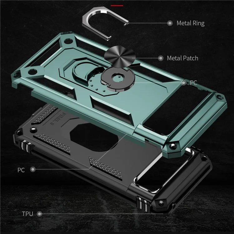 For Google Pixel 8a Case Scratch-proof TPU+PC Phone Protectorish Green