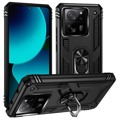 Xiaomi 13T / 13T Pro / Redmi K60 Ultra Case TPU+PC Rotating Ring Kickstand Cell Phone Cover