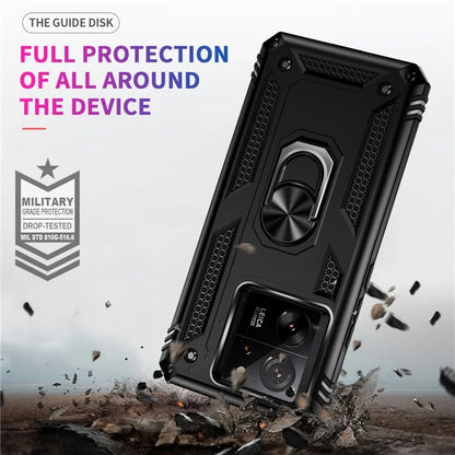 Xiaomi 13T / 13T Pro / Redmi K60 Ultra Case TPU+PC Rotating Ring Kickstand Cell Phone Cover