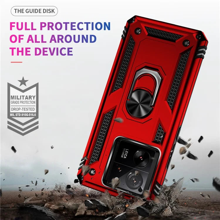 Xiaomi 13T / 13T Pro / Redmi K60 Ultra Case TPU+PC Rotating Ring Kickstand Cell Phone Cover
