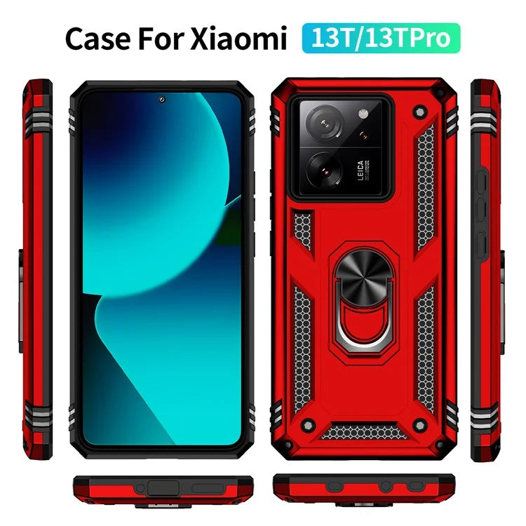 Xiaomi 13T / 13T Pro / Redmi K60 Ultra Case TPU+PC Rotating Ring Kickstand Cell Phone Cover