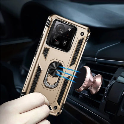 Xiaomi 13T / 13T Pro / Redmi K60 Ultra Case TPU+PC Rotating Ring Kickstand Cell Phone Cover