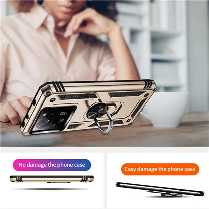 Xiaomi 13T / 13T Pro / Redmi K60 Ultra Case TPU+PC Rotating Ring Kickstand Cell Phone Cover