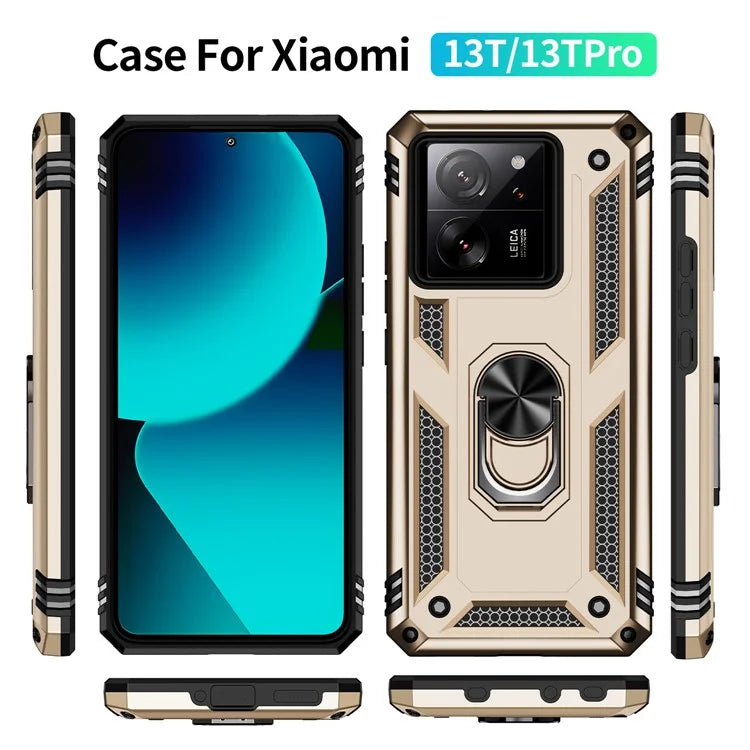 Xiaomi 13T / 13T Pro / Redmi K60 Ultra Case TPU+PC Rotating Ring Kickstand Cell Phone Cover