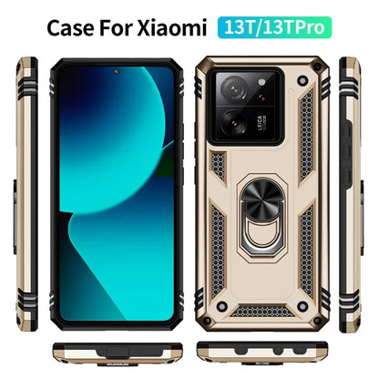 Xiaomi 13T / 13T Pro / Redmi K60 Ultra Case TPU+PC Rotating Ring Kickstand Cell Phone Cover