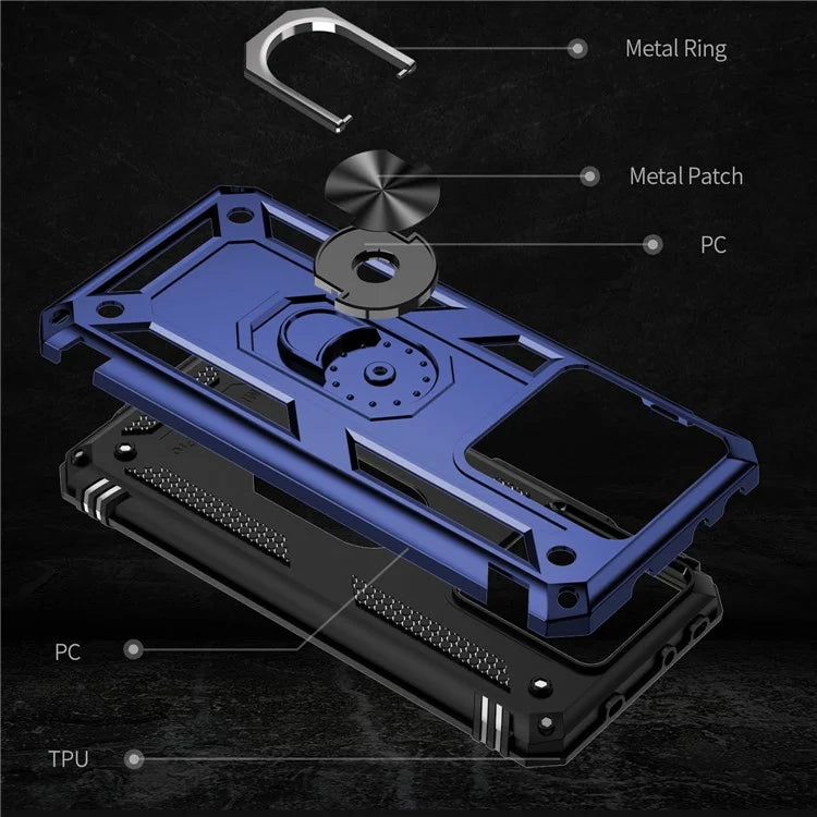 Xiaomi 13T / 13T Pro / Redmi K60 Ultra Case TPU+PC Rotating Ring Kickstand Cell Phone Cover