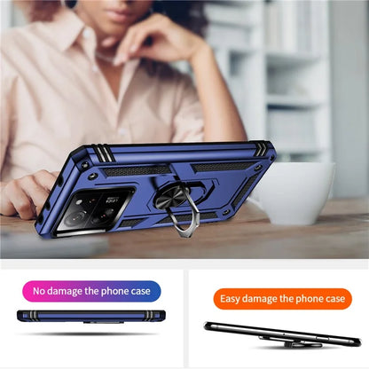 Xiaomi 13T / 13T Pro / Redmi K60 Ultra Case TPU+PC Rotating Ring Kickstand Cell Phone Cover