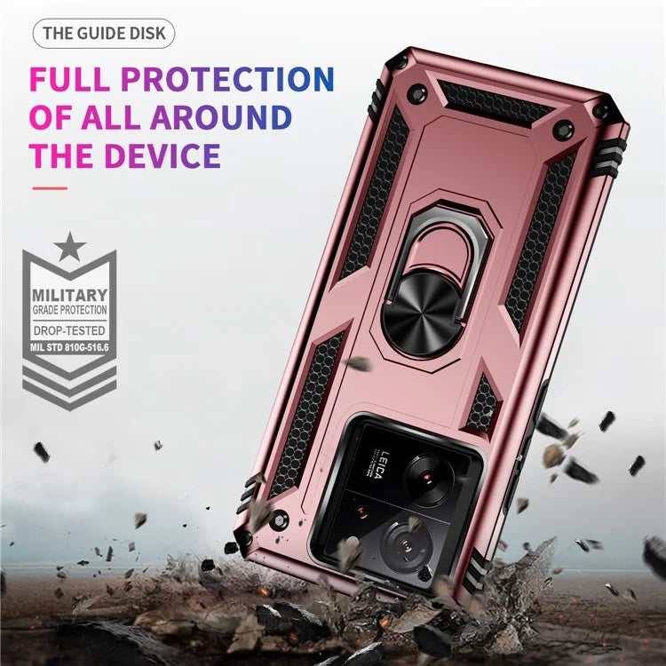 Xiaomi 13T / 13T Pro / Redmi K60 Ultra Case TPU+PC Rotating Ring Kickstand Cell Phone Cover