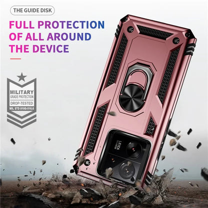 Xiaomi 13T / 13T Pro / Redmi K60 Ultra Case TPU+PC Rotating Ring Kickstand Cell Phone Cover
