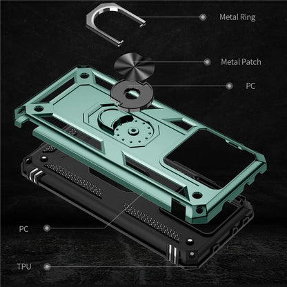 Xiaomi 13T / 13T Pro / Redmi K60 Ultra Case TPU+PC Rotating Ring Kickstand Cell Phone Coverish Green
