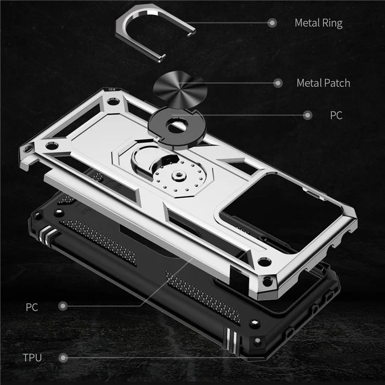 Xiaomi 13T / 13T Pro / Redmi K60 Ultra Case TPU+PC Rotating Ring Kickstand Cell Phone Cover