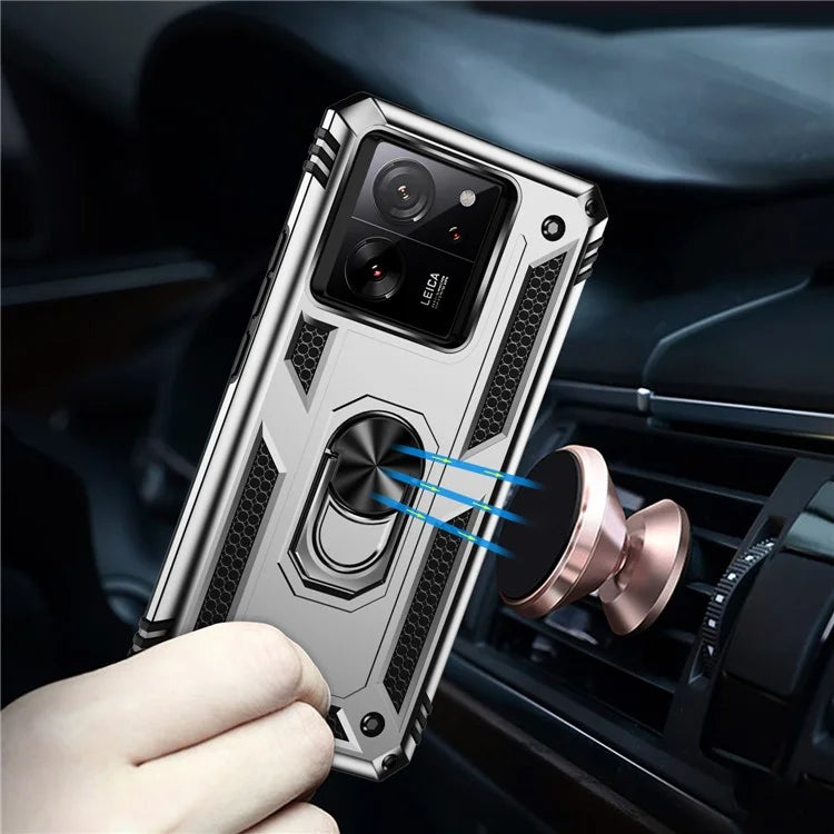 Xiaomi 13T / 13T Pro / Redmi K60 Ultra Case TPU+PC Rotating Ring Kickstand Cell Phone Cover