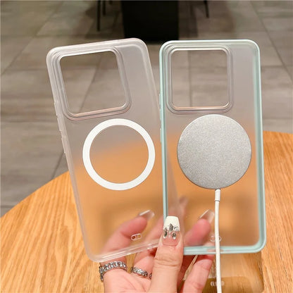 For Xiaomi 14 Pro Clear Phone Case PC+TPU Magnetic Cover