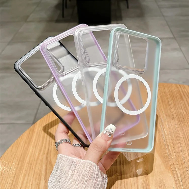For Xiaomi 14 Pro Clear Phone Case PC+TPU Magnetic Cover