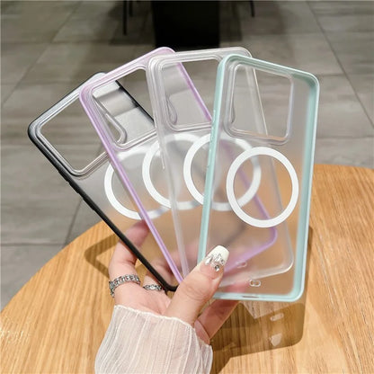 For Xiaomi 14 Pro Clear Phone Case PC+TPU Magnetic Cover