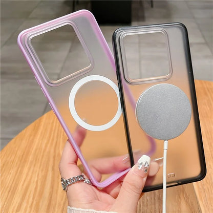 For Xiaomi 14 Pro Clear Phone Case PC+TPU Magnetic Cover