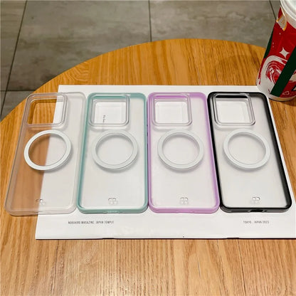 For Xiaomi 14 Pro Clear Phone Case PC+TPU Magnetic Cover