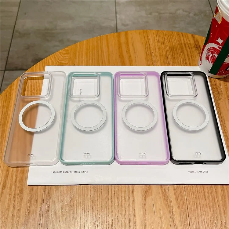 For Xiaomi 14 Pro Clear Phone Case PC+TPU Magnetic Cover
