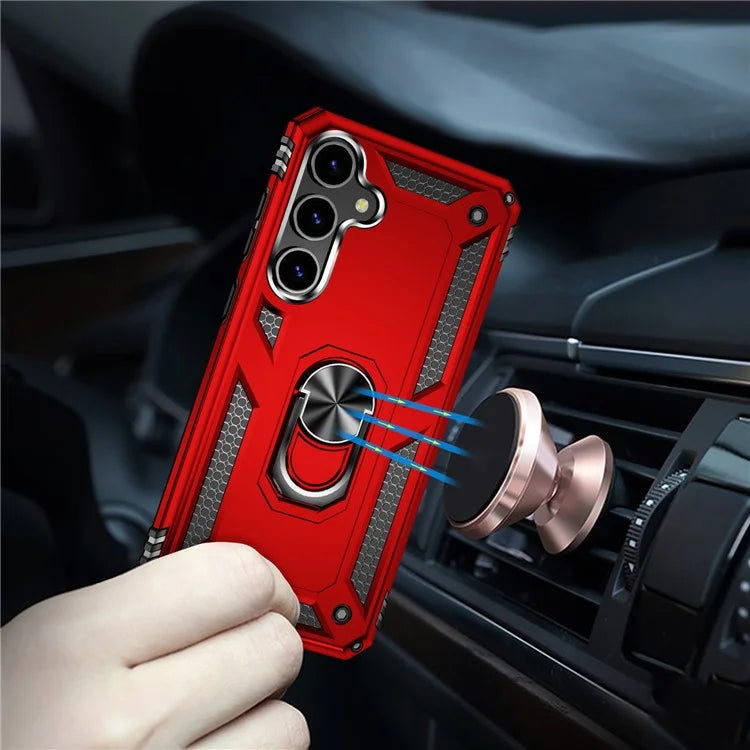 For Samsung Galaxy S24 Case Drop-resistant PC+TPU Kickstand Phone Protector