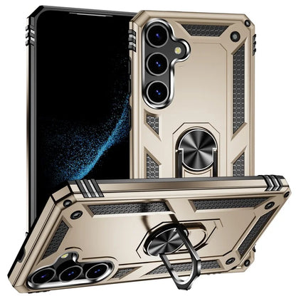 For Samsung Galaxy S24 Case Drop-resistant PC+TPU Kickstand Phone Protector