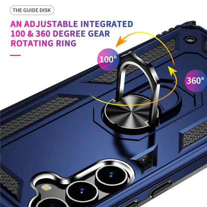 For Samsung Galaxy S24 Case Drop-resistant PC+TPU Kickstand Phone Protector